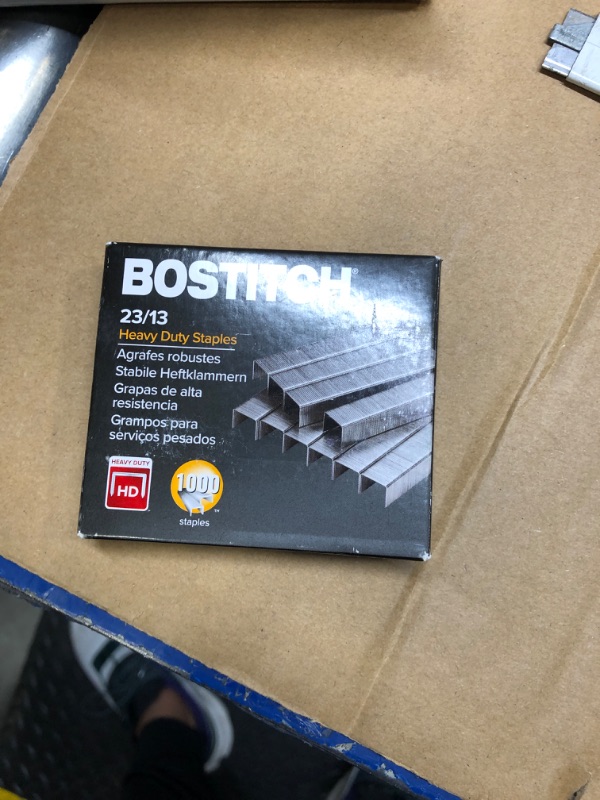Photo 5 of Bostitch inHANCE+100 Heavy Duty Stapler - Two Fingers, No Effort, Spring Powered Stapler - 100 Sheets, Gray (1300)