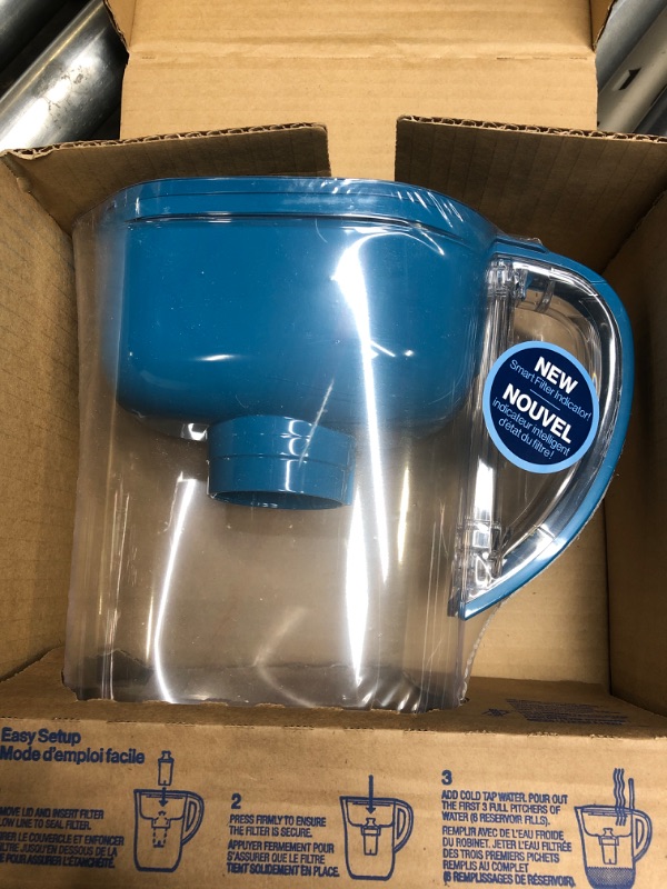 Photo 1 of Brita Water Filter Pitcher for Tap and Drinking Water with 1 Standard Filter, Lasts 2 Months, 6-Cup Capacity, BPA Free, Turquoise Turquoise 6 Cup Standard Filter Water Pitcher