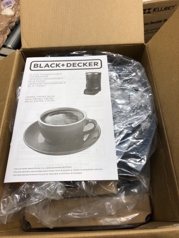 Photo 3 of **SOLD AS PARTS** Black+Decker CM1160B 12-Cup Programmable Coffee Maker, Black/Stainless Steel