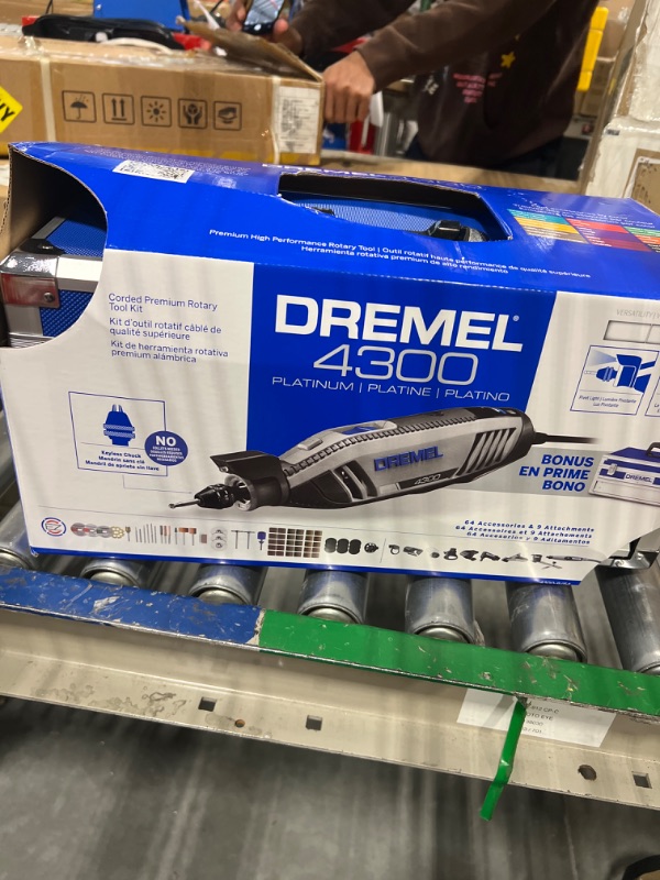 Photo 3 of Dremel 4300-9/64 Versatile Corded Rotary Tool Kit with Flex Shaft and Hard Storage Case, High Power & Performance, Variable Speed- Engraver, Etcher, Sander, and Polisher, Ultimate Gift for the DIYER 73 Piece Kit Tool Kit