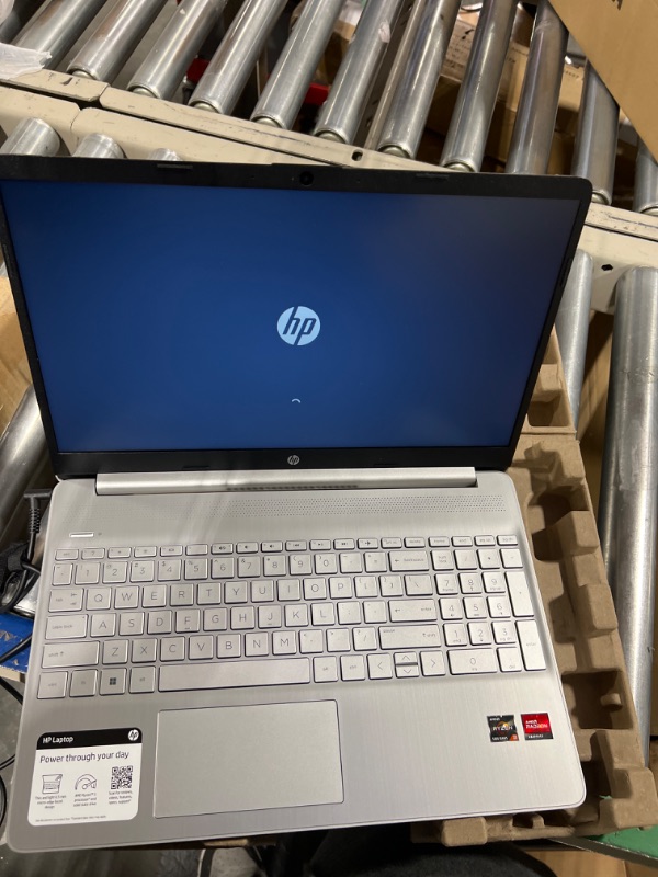 Photo 3 of HP 15.6-inch HD Laptop, AMD Ryzen 3 3200U Processor, 8 GB RAM, 256 GB SSD, Windows 10 Home (15-ef0021nr, Natural Silver) AMD Ryzen 3 3000-Series