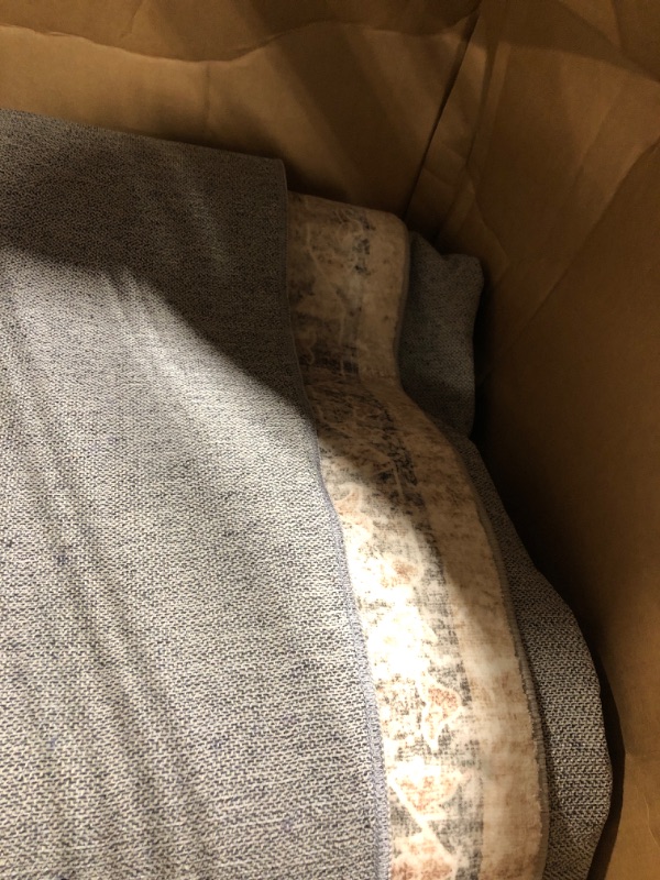 Photo 1 of LIVEBOX Washable Area Rug 8x10 - Large Boho Living Room Rug Beige Rug for Bedroom, Non-Slip Retro Floral Carpet Print Distressed Accent Rug for Dining Room Conference Room Office 8'x10'/ 96''x120'' Beige