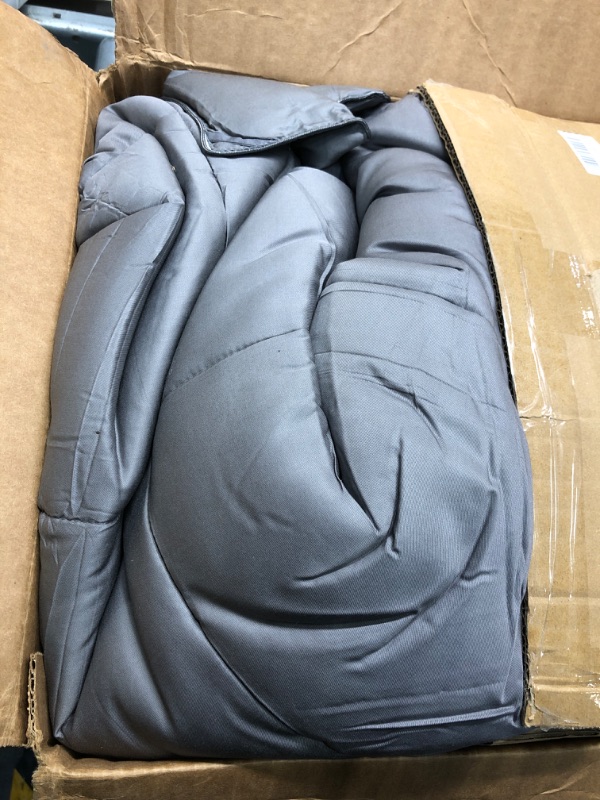Photo 3 of 100% Viscose Made from Bamboo Comforter for Hot Sleepers- Breathable Cooling Silky Soft Duvet Insert Cal King Size-with 8 Corner Tabs- All Season Comforter (104x96 Inches, Grey)
