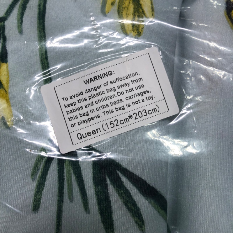 Photo 2 of  Bebejan Rose on Misty Green 100% Cotton 5 Piece Comforter Set, Misty Green Floral Roses Pattern Print Reversible Soft Comforter Bedding Set, 1 Comforter, 2 Shams, 2 Pillows (Full/Queen)