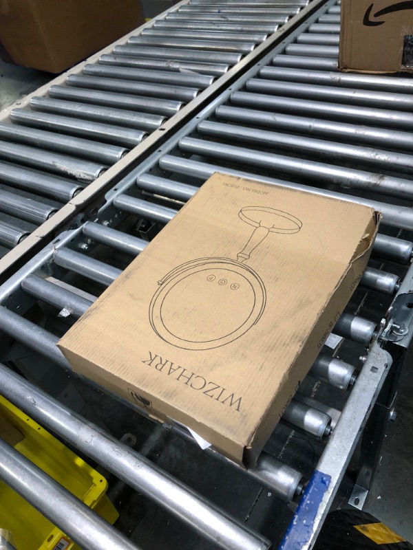 Photo 1 of WIZCHARK 9" Large Lighted Makeup Mirror, 1X/10X Magnifying Vanity Mirror with 3 Colors Dimmable Lightning, 60 LED Lights, 360°Rotation Double Sided Standing Desk Mirror Silver 9 Inch