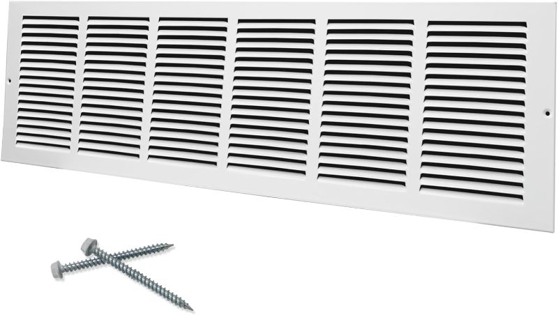 Photo 1 of 28" x 13" Return Air Grille - Sidewall and Ceiling - HVAC Vent Duct Cover Diffuser - White 