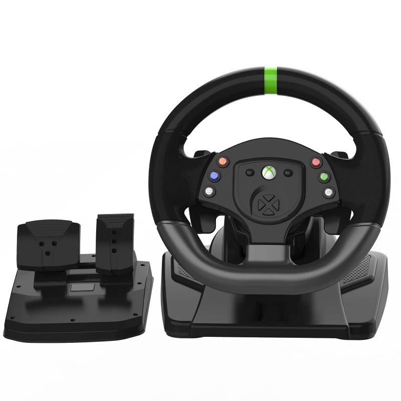 Photo 1 of DOYO Xbox 360 Game Racing Wheels,PC Steering Wheel Plug and Play Gaming Driving Volante 180° USB with Pedals Shifter Bundle for XBOX 360 / Windows PC / PS3 /Nintendo switch/Android 