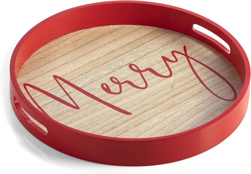 Photo 1 of 
Shiraleah Red 14" Round Merry Tray