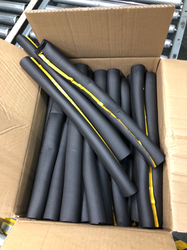 Photo 1 of 24 Pcs Pipe Insulation Foam Tube for 3/4 Inch Water Pipe, Pre Slit Self Adhesive Foam Pipe Covers Plumbing Insulation for Outdoor Indoor Water Pipe Pipeline