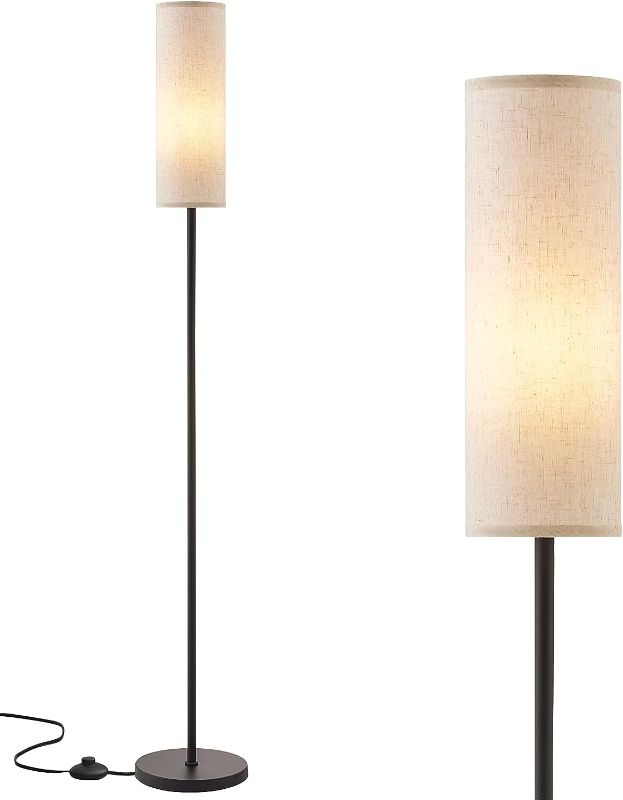 Photo 1 of Ambimall Floor Lamp for Living Room - Pole Lamps for Bedrooms, Modern Standing Lamps with Lampshade, 65'' Tall Lamp for Office, Kids Room, Reading, Minimalist Floor Lamp for Home Decor
