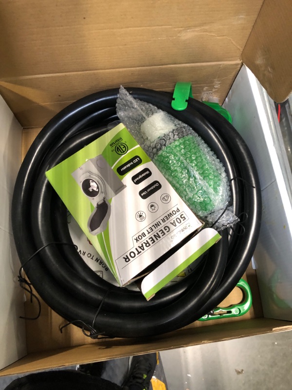 Photo 3 of **USED** RVINGPRO 50 Amp Generator Cord 15FT and Pre-Drilled Power Inlet Box Waterproof Combo Kit, NEMA 14-50P to SS2-50R Generator Extension Cord with NEMA SS2-50P Generator Inlet, ETL Listed 15FT (Pre-Drilled)