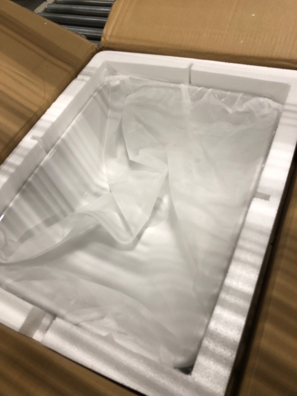 Photo 1 of Vessel Sink Rectangular - Sarlai 19"x15" White Bathroom Sink Rectangle Above Counter Porcelain Ceramic Bathroom Vessel Vanity Sink Art Basin 19Wx15D