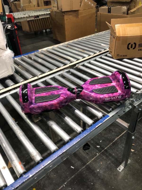 Photo 2 of ** FOR PARTS ONLY ** SIMATE 6.5" Hoverboard with Bluetooth & LED Lights, Self Balancing Hover Boards for Kids & Adults & Girls & Boys, for All Ages