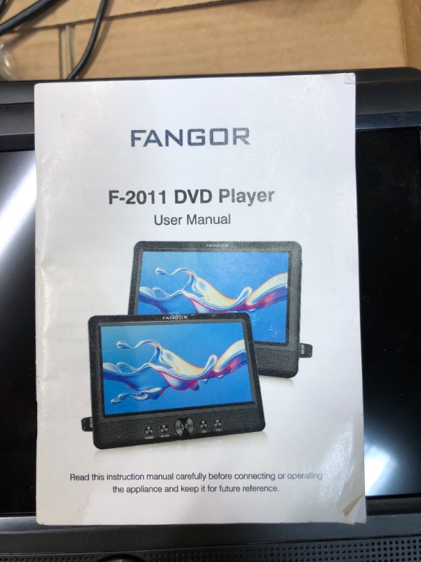 Photo 3 of FANGOR 10.5" Portable DVD Player for Car, Car DVD Player Dual Screen with HDMI Input/Output, Support Full HD Transmission, USB/SD, 5 Hours Rechargeable Battery, Last Memory (1 Player+1 Monitor) 2011 New