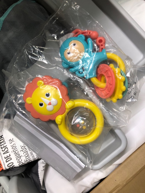 Photo 1 of Fisher-Price Portable Bassinet and Travel Play Area with Baby Toys, On-The-Go Baby Dome, Windmill Fisher-Price Baby Gym with Kick & Play Piano Learning Toy Featuring and 2 Soft Maracas Rattle Toys Windmill Bassinet + Green Play Gym