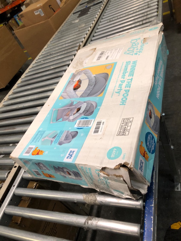 Photo 1 of **USED** ** MISSING PARTS** Bright Starts Winnie The Pooh - Slumber Party Soothing Bassinet with Vibrations, Ages 0-5 Months
