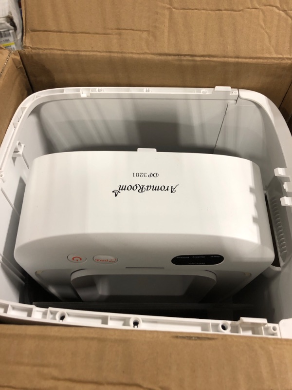 Photo 1 of AromaRoom Diaper Pail Fully Anti-Odor, Individually Sealed Odor-Locking, Odor Free Baby Diaper Trash Can, Hands-Free Auto-Packing & Changing Bags DP3201-2