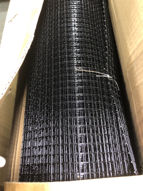 Photo 3 of 48'' x 50' 1/2inch Hardware Cloth 19 Gauge Black Vinyl Coated Welded Fence Mesh for Home and Garden Fence and Home Improvement Project (48'' x 50')