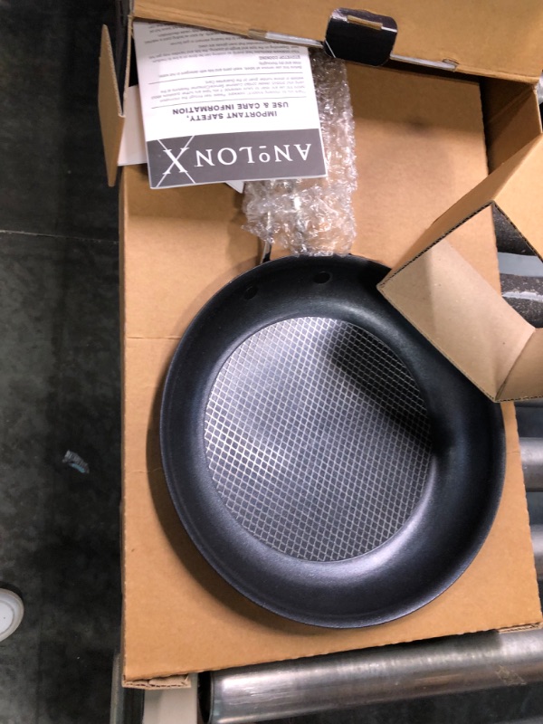 Photo 1 of Anolon X Hybrid Nonstick Cookware Induction Pots and Pans Set, Stainless steel handles, 6 Piece - Dark Gray