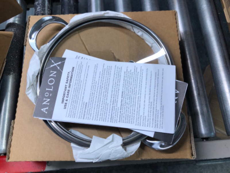 Photo 1 of Anolon X Hybrid Nonstick Cookware Induction Pots and Pans Set, Stainless steel handles, 6 Piece - Dark Gray