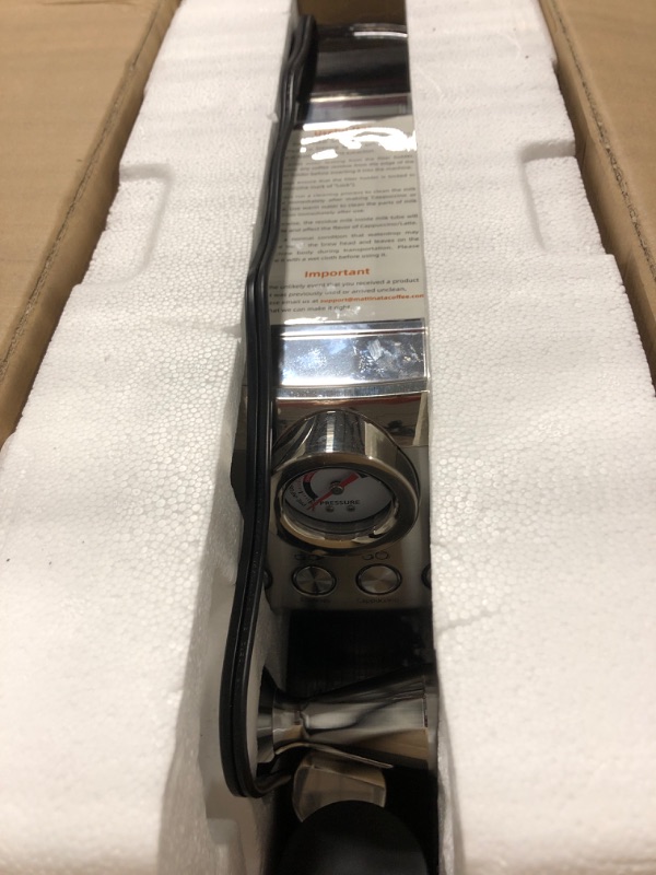 Photo 1 of MAttinata Cappuccino Machine and Espresso Machine, 20 Bar Stainless Steel Latte Maker for Home with Automatic Milk Frothing System Silver