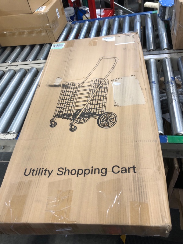 Photo 2 of  Utility Shopping Cart-Durable Folding Design for Easy Storage