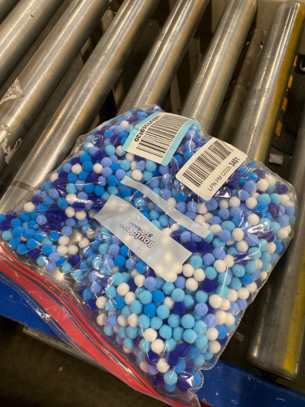 Photo 1 of 2000 Pieces Pom Poms 1 cm Assorted Pompoms and Crafts Fuzzy Balls for DIY Arts and Craft Making Decorations (Blue Series)