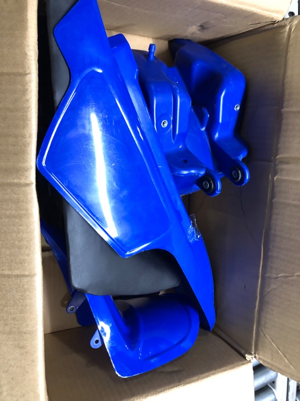 Photo 3 of SUNQIAO PW50 Plastic Kit, Fender Body Seat Gas Tank for Yamaha PW50 PY50 PeeWee 50 Kid Bikes (Blue)