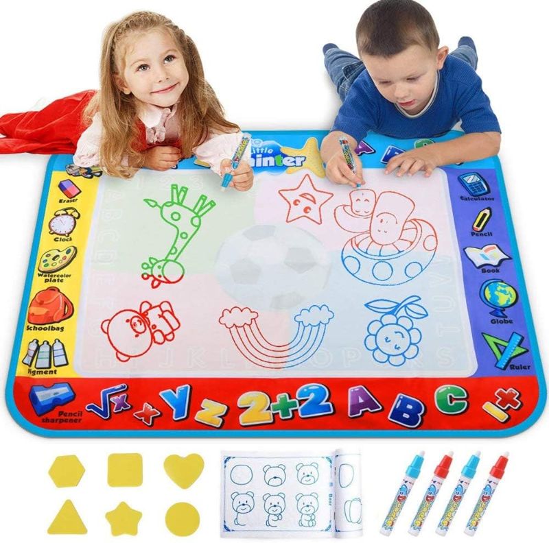 Photo 1 of Alago Water Doodle Mat,Kids Toys Large Aqua Mat,Toddlers Painting Coloring Pad with 4 Colors,Gifts for Girls Boys Age 2 3 4 5+ Y