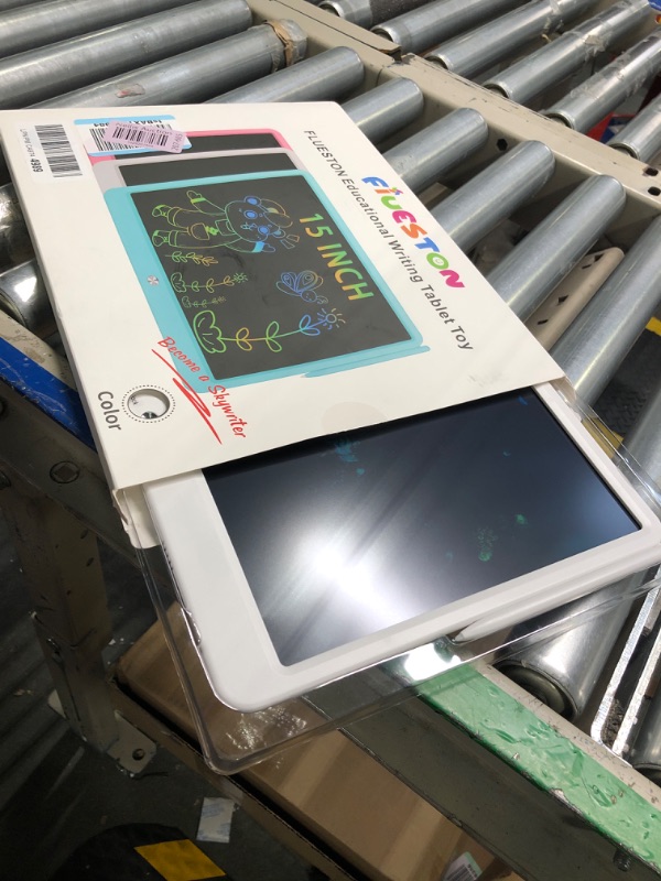 Photo 1 of FLUESTON LCD Writing Tablet for Kids 15 Inch Colorful Screen Etch a Sketch Drawing Pad, Kids Drawing Tablet Gifts for 3 3+ 4 5 6 4-8 6-8 8-12 Year Old Boy Girl, Toddler Kids Tablet Toys for Girls Boys 15 Inch White 15inch