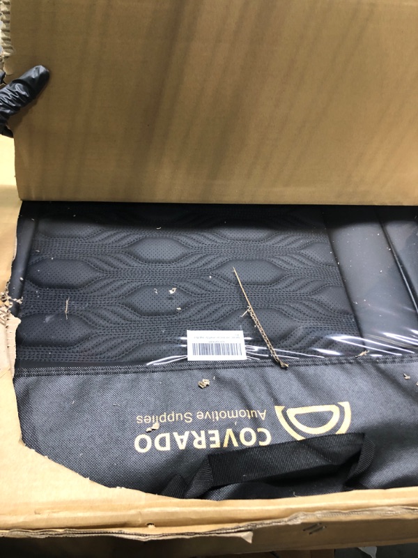 Photo 1 of Coverado Dodge Ram Car Seat Covers, Leather Front Seat Covers for Car Custom Fit for 2002-2023 Dodge Ram 1500 2500 3500 Limited Laramie Big Horn Crew Double Cab Quad Cab (Black)
