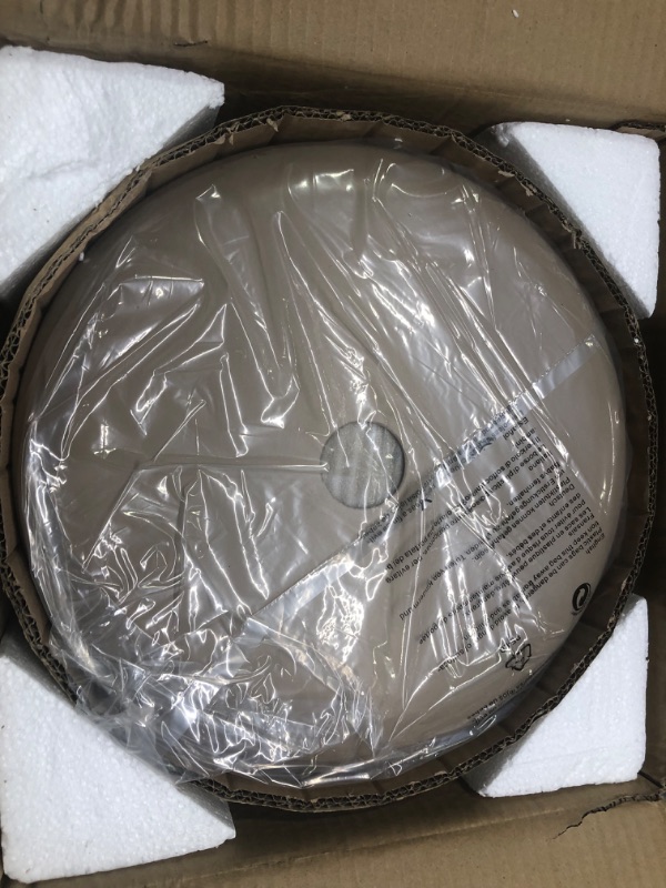 Photo 1 of BISAMIYA Contemporary Semi Flush Mount Ceiling Light Fixture, Brass Accent Ceiling Light with 12.6" Brown Metal Shade, for Kitchen, Entryway, Hallway, Dining Room, Cafe