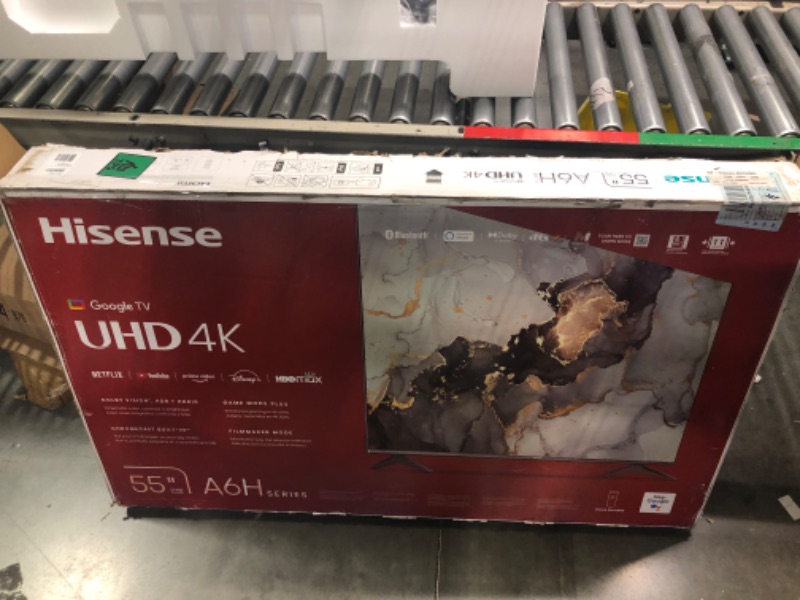 Photo 2 of Hisense A6 Series 55-Inch Class 4K UHD Smart Google TV with Voice Remote, Dolby Vision HDR, DTS Virtual X, Sports & Game Modes, Chromecast Built-in (55A6H, 2022 New Model) 55-Inch Google TV