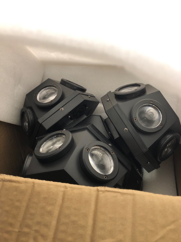 Photo 3 of ** works ** One head does not turn on ** 18LEDs Moving Head DJ Light Rotating Beam Lights Stage Light DJ Lighting Led Pinspot Lights Uplighting Lights for Events Sound Activated Dmx512 Light for DJ KTV Disco Party Wedding Concert Festival 18 LEDs DJ Light