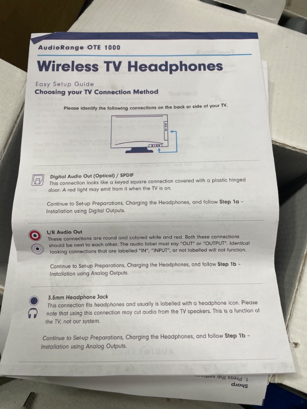 Photo 2 of AudioRange Seniors & Hard of Hearing | Wireless TV Over-Ear Headphones Lightweight, Comfortable, Rechargeable TV Headphones, Television Hearing Device, No-Delay RF Headphone