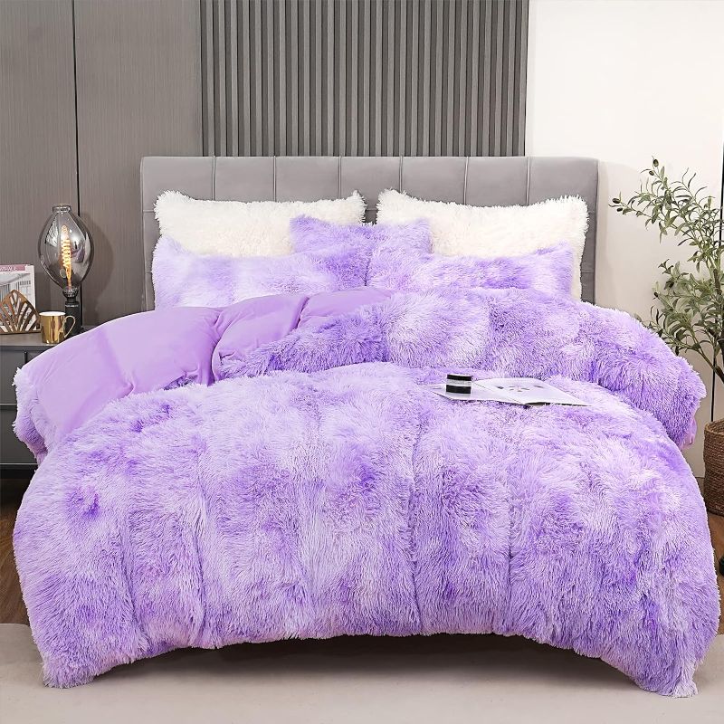Photo 1 of *NOT THE ITEM IN PHOTO** Fluffy Plush Purple Duvet Cover AND BLANKET 