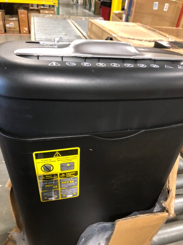 Photo 1 of Amazon Basics 8 Sheet Cross Cut Paper and Credit Card Shredder with 4.1 Gallon Bin, Black