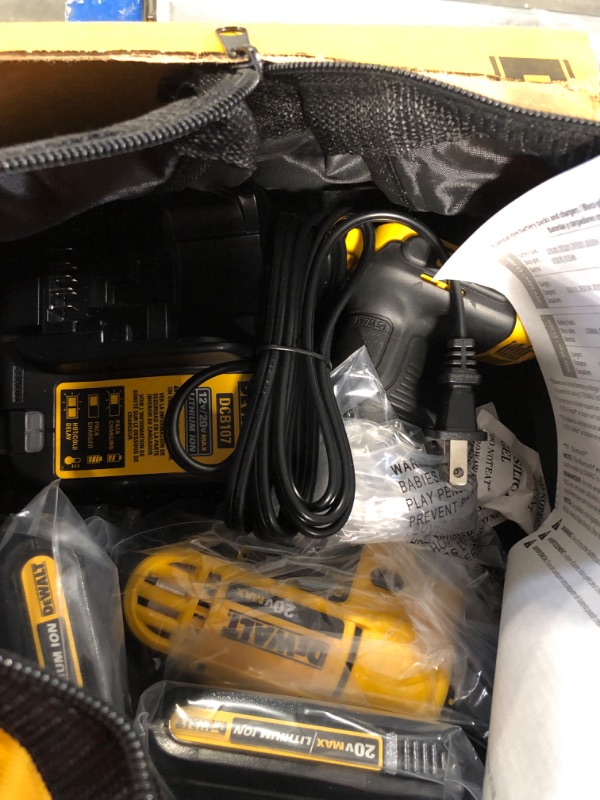 Photo 1 of 20-Volt MAX Cordless 1/2 in. Drill/Driver, (2) 20-Volt 1.3Ah Batteries, Charger & Bag