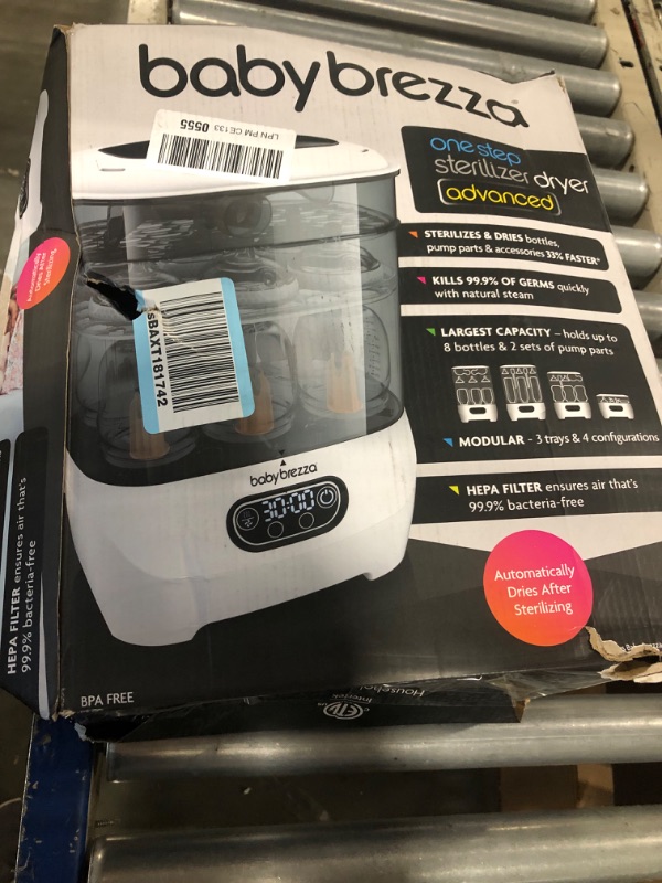 Photo 1 of Baby Brezza Baby Bottle Sterilizer and Dryer Advanced – Electric Steam Sterilization Machine – Universal Sterilizing for All Bottles: Plastic + Glass + Pacifiers + Breast Pump Parts - HEPA Filtration