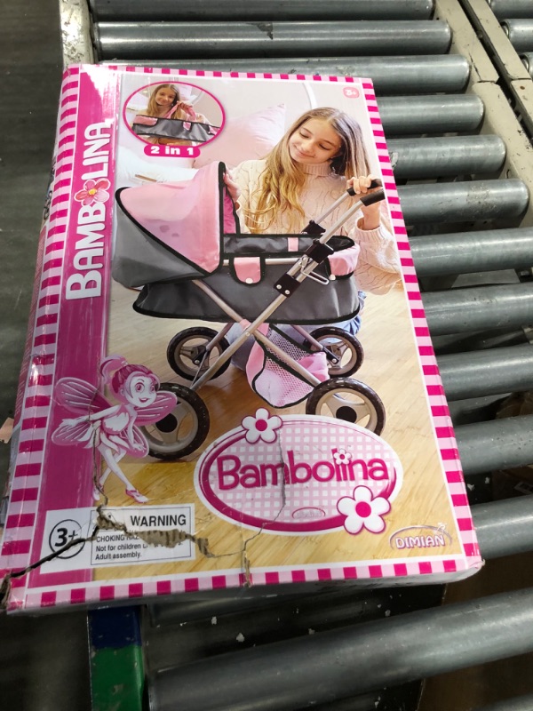 Photo 3 of Bambolina: Doll Pram - Adjustable Canopy, Kids Pretend Play, Ages 3+