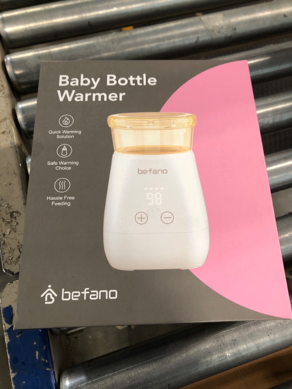 Photo 3 of Fast Heating Bottle Warmer, Befano Portable Bottle Warmer with 5 Adapters and Formula Dispenser, Rechargeable Travel Bottle Warmer with 13 Temperature Settings for Breastmilk or Formula.