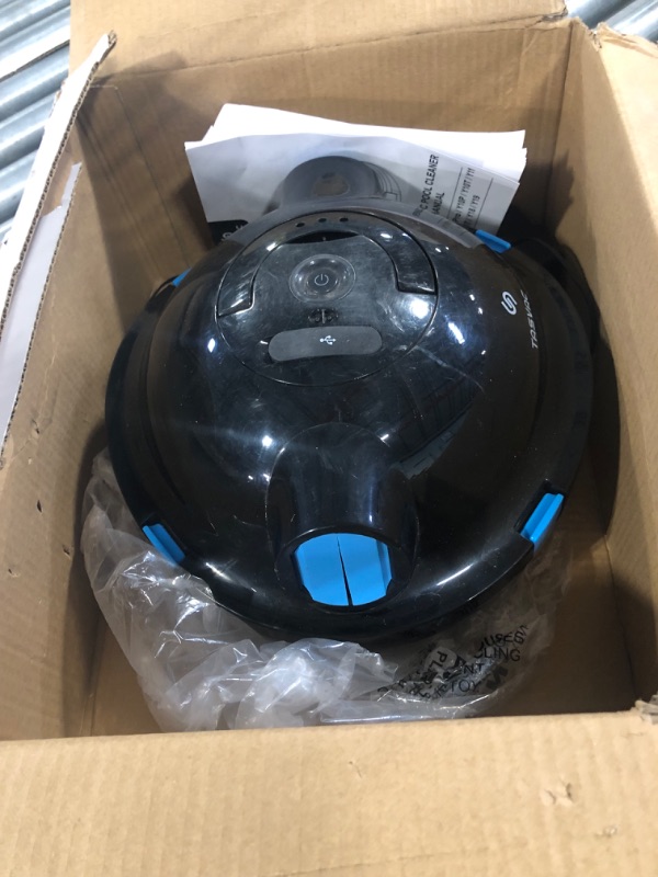 Photo 1 of ???? ??????? TASVAC Cordless Robotic Pool Cleaner, Automatic Pool Vacuum, 90 Mins Runtime, Powerful, Self-Parking, Lightweight, Ideal for Flat Above/In-Ground Pool up to 1100 Sq.Ft Black
