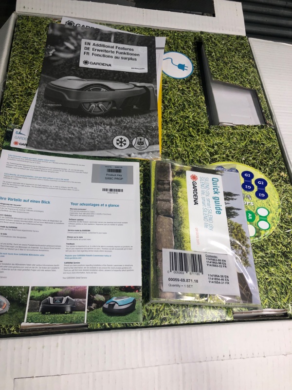 Photo 4 of ** FOR PARTS ONLY ** GARDENA 15001-41 SILENO City - Automatic Robotic Lawn Mower with Free Garage, Bluetooth app and Boundary Wire, The quietest in its Class, for lawns up to 2700 Sq Ft, Made in Europe