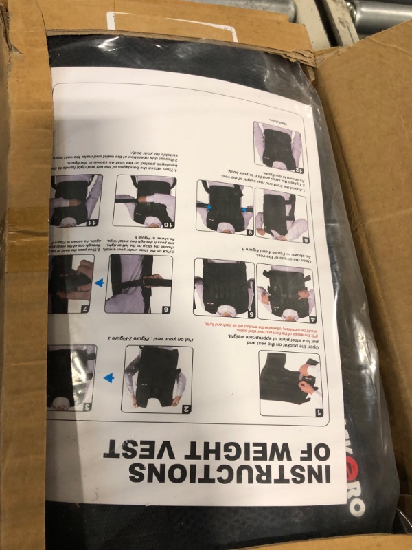 Photo 1 of Adjustable Weighted Vest 44LB Workout Weight Vest Training Fitness Weighted Jacket for Man Woman (Included 96 Steel Plates Weights)