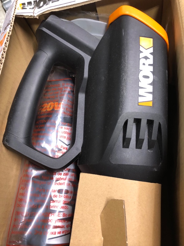 Photo 3 of *** FOR PARTS *** WORX 20V Turbine Cordless Two-Speed Leaf Blower Power Share (Tool Only) - WG547.9 20V Batt/Charger Sold Separately