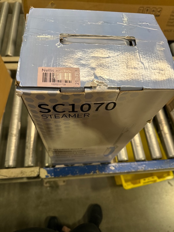 Photo 1 of ***VERY VERY USED*** Steam Mop, Floor Scrubber Spin Steam Mop for Floor Cleaning, Multipurpose Steam Cleaner for Home, Steam Adjustable, 2 Sets of Mop Pads, for Hard/Hardwood/Laminate/Tile/Marble Floors, Sandoo SC1070

