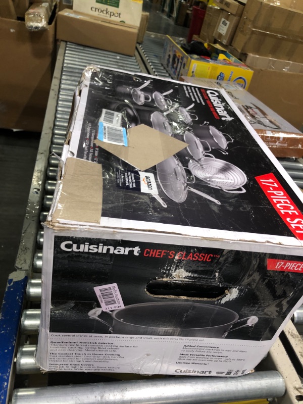 Photo 3 of ** MISSING PARTS / STILL GREAT CONDITION** Cuisinart Chef's Classic Non-Stick Hard Anodized, 17-Piece, Cookware Set & 15 Piece Kitchen Knife Set with Block by, Cutlery Set, Hollow Handle, C77SS-15PK