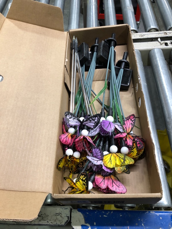 View 2 of TONULAX Solar Garden Lights - Newest Swaying Butterfly Light, Swaying in The Wind, Solar Outdoor Lights, Yard Patio Pathway Decoration, High Flexibility Iron Wire & Realistic Butterflies (2 Pack)