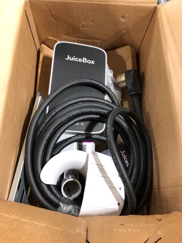 Photo 2 of **very used** JuiceBox 40 Smart Electric Vehicle (EV) Charging Station with WiFi - 40 amp Level 2 EVSE, 25-Foot Cable, UL & Energy Star Certified, Indoor/Outdoor Use (NEMA 14-50 Plug, Gray)… 40 Amp 14-50 Plug