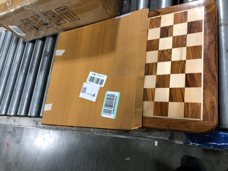 Photo 2 of BCBESTCHESS Wooden Chess Board 14x14 Inches, Square Size - 3.5 cm, Sheesham and Maple Wood